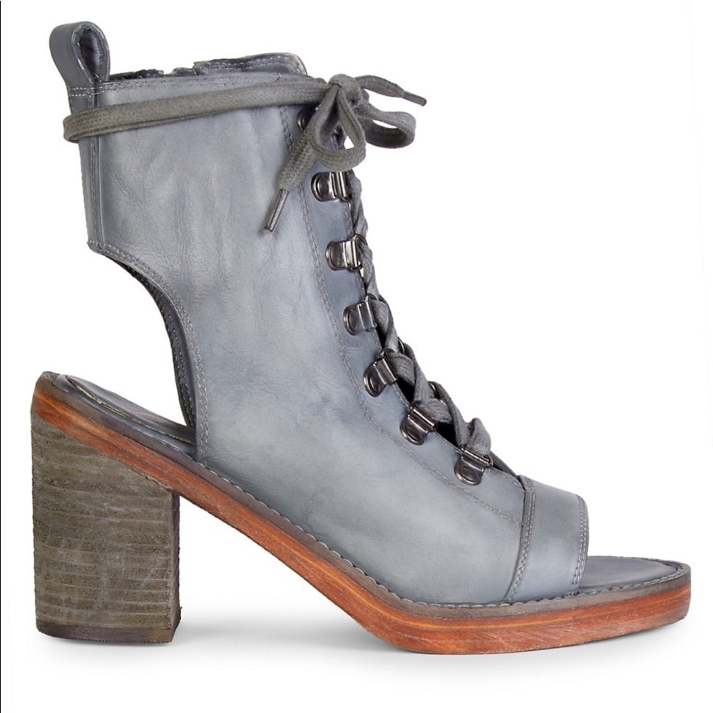 Free People City of Lights Lace Up Boot Heel